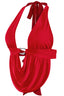 Get Down Tonight Halter Crop Top Red - Style Delivers