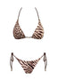 Bali Moment Knit Stripe Bikini Animal Print