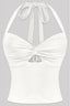 Cupie Doll Halter Top Off White - Style Delivers
