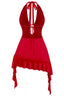 Deandra Halter Dress Red - Style Delivers