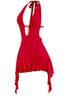Deandra Halter Dress Red - Style Delivers
