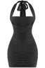 Malibu Shore Halter Mini Dress Black - Style Delivers