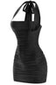 Malibu Shore Halter Mini Dress Black - Style Delivers