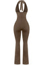 Social Climbing Jumpsuit Brown - Style Delivers
