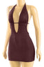 100 Shots Textured Mini Dress Brown - Style Delivers