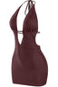 100 Shots Textured Mini Dress Brown - Style Delivers