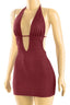 100 Shots Textured Mini Dress Burgundy - Style Delivers