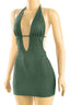 100 Shots Textured Mini Dress Olive - Style Delivers