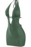 100 Shots Textured Mini Dress Olive - Style Delivers