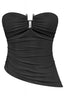 Tiffany Strapless Ruched Top Black - Style Delivers