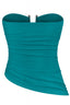 Tiffany Strapless Ruched Top Teal - Style Delivers