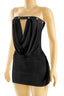Tell Me About It Stud Strapless Mini Dress Black Dresses Tresser 