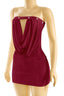 Tell Me About It Stud Strapless Mini Dress Burgundy Dresses Tresser 