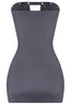 Tell Me About It Stud Strapless Mini Dress Charcoal Dresses Tresser 