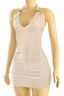 Twisted Sister Mini Dress Taupe - Style Delivers