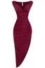 Zorina Asymmetrical Maxi Dress Burgundy Dresses Tresser 