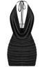 Bebe Glitter Bodycon Mini Dress Black