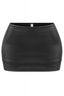 Low Waisted Faux Leather Skort Black Bottoms Tresser 
