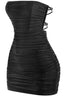 Amaria Glitter Strapless Mini Dress Black Dresses Tresser 