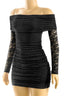 Live Loud Lace Mini Dress Black Dresses Tresser 