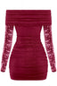 Live Loud Lace Mini Dress Burgundy Dresses Tresser 