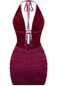 100 Shots Glitter Mini Dress Burgundy Dresses Tresser 