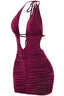 100 Shots Glitter Mini Dress Burgundy Dresses Tresser 
