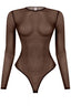 Still Got It Sheer Glitter Bodysuit Brown Tops Tresser 