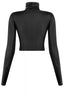 Lady Cropped Turtle Neck Top Black - Style Delivers
