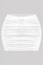 Ruched High Waist Mini Skirt Off White ** - Style Delivers