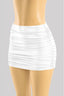 Ruched High Waist Mini Skirt Off White ** - Style Delivers
