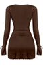 Dear Diary Mini Dress Brown - Style Delivers