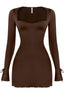 Dear Diary Mini Dress Brown - Style Delivers