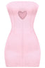 Heart Attack Strapless Mini Dress Pink - Style Delivers