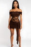 Make Believe Mini Dress Brown - Style Delivers