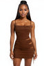 Klymaxxx Mini Dress Brown - Style Delivers