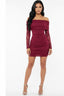 Live Loud Lace Mini Dress Burgundy