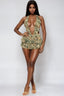 Love Potion Mesh Romper Olive Print - Style Delivers
