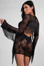 Kharina Western Lace Mini Dress Set Black - Style Delivers