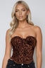 So Catty Bustier Animal Print Tops BEAR DANCE 