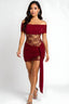 Make Believe Mini Dress Burgundy Dresses Tresser 