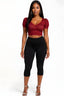 Kimmy Mid Rise Capri Leggings Black - Style Delivers