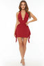 Some Kind of Wonderful Metallic Mini Dress Red Dresses Tresser 