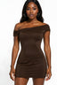 She Just Knows Mini Dress Brown