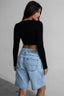 Aries Cropped Basic Top Black - Style Delivers