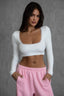 Aries Cropped Basic Top White - Style Delivers