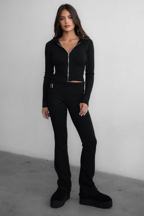 Cozee Knit Two Piece Set Black - Style Delivers