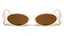 Two Ring Flower Hinge Oval Sunglasses accessories Style Delivers 