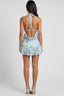 Temptation Mesh Mini Dress Light Blue