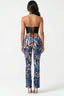 Basic Instinct Low Rise Pants Blue Print - Style Delivers